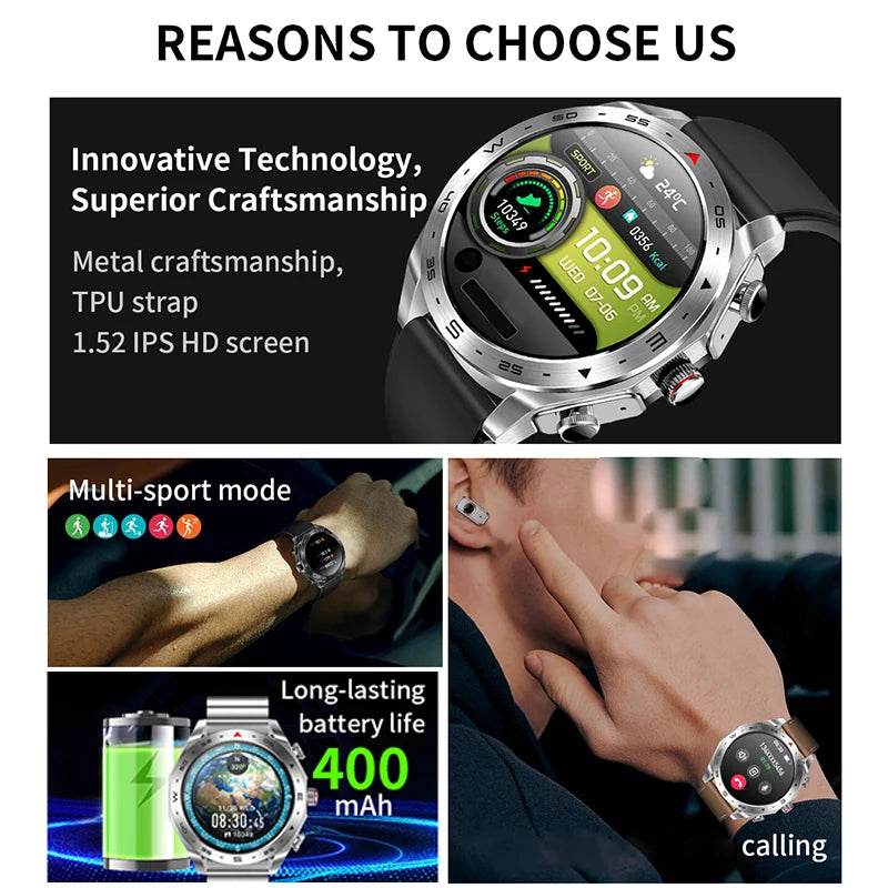 Ceas Inteligent Sport 5.0 cu Bluetooth și Ecran HD - Venduqo