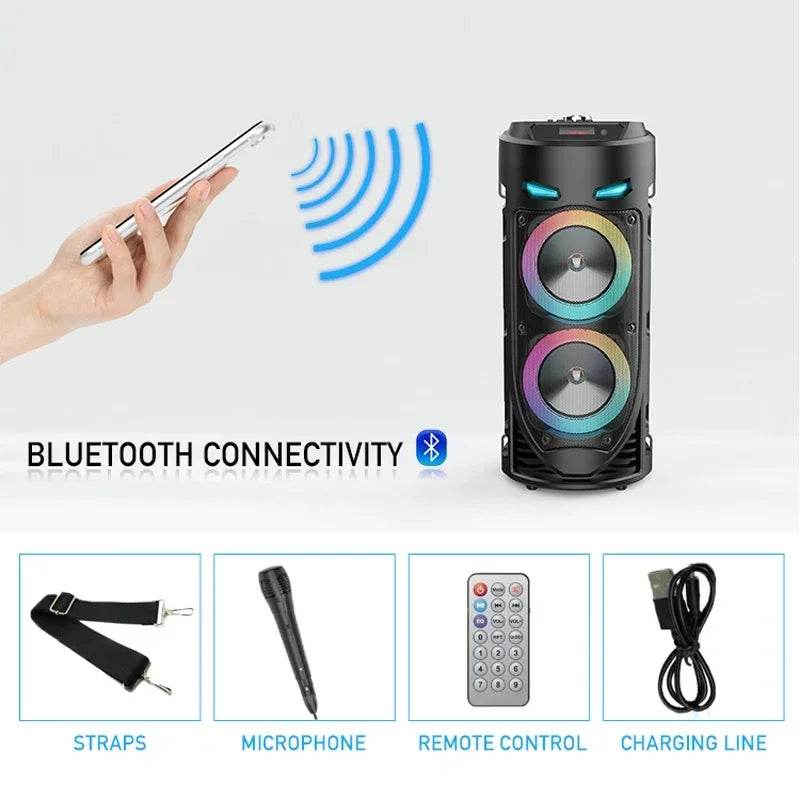 Boxa Portabila Bluetooth 30W cu Subwoofer si Microfon - Venduqo