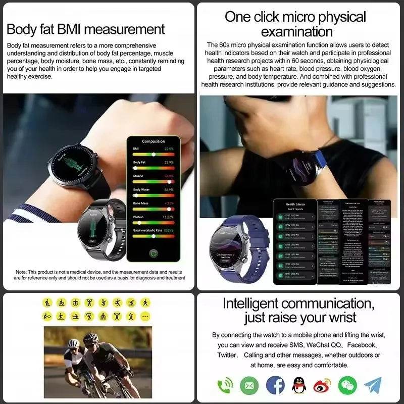 Ceas inteligent medical de grad 2025 pentru bărbați cu tratament laser - Venduqo