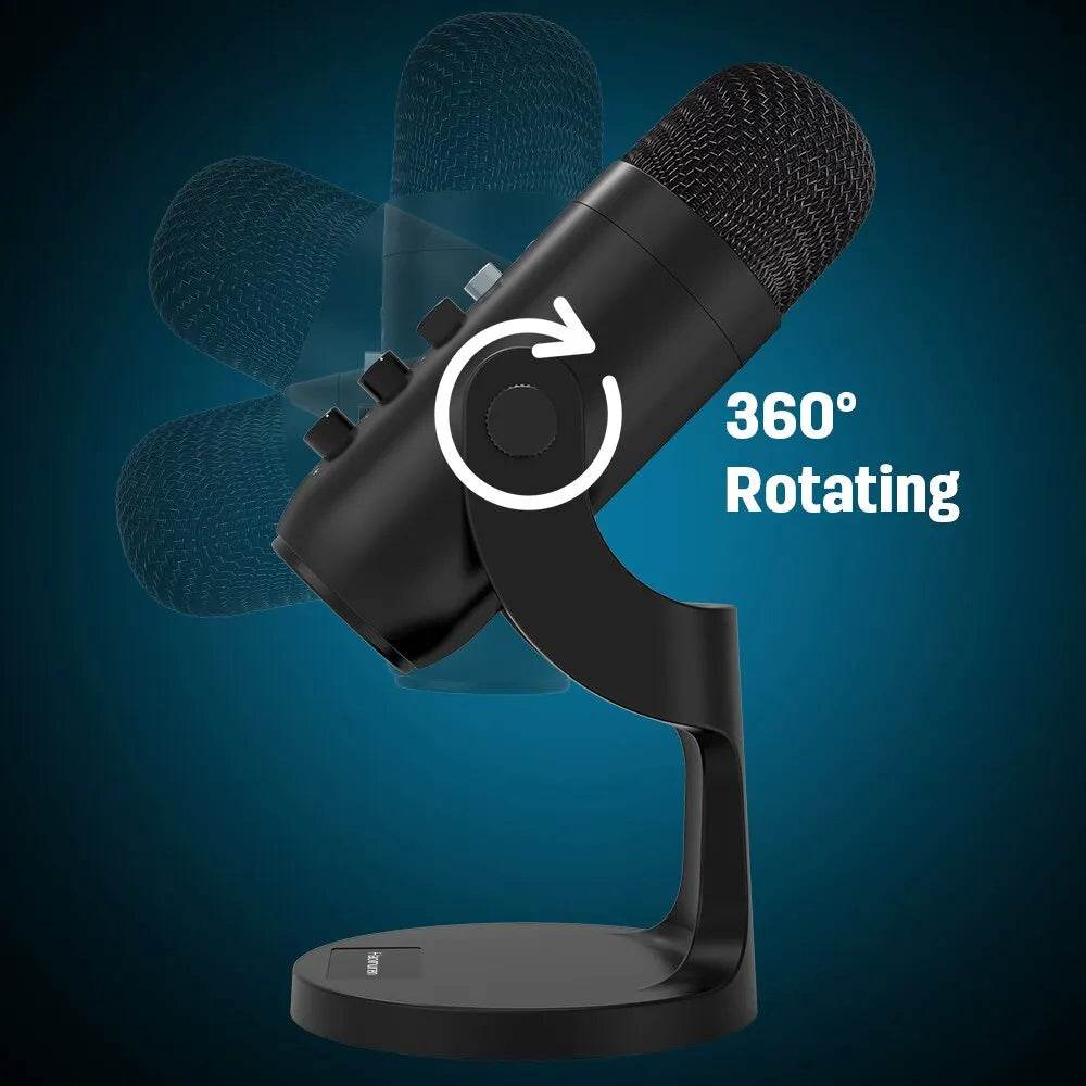 Microfon USB Haomuren pentru PC si Mac – Gaming si Podcast - Venduqo