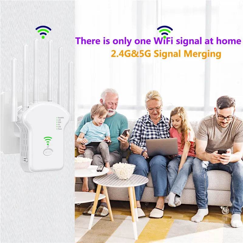 Repetitor WiFi 1200Mbps Dual Band Amplificator Semnal - Venduqo