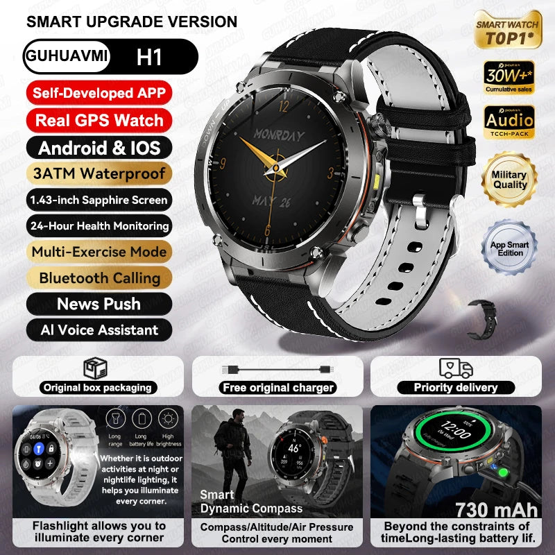 GPS Smartwatch for Adventurers - 1.43" AMOLED Waterproof