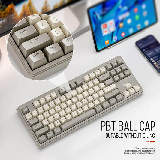 Tastatură Wireless M87, 87 Taste, Dual Mode Bluetooth cu RGB - Venduqo
