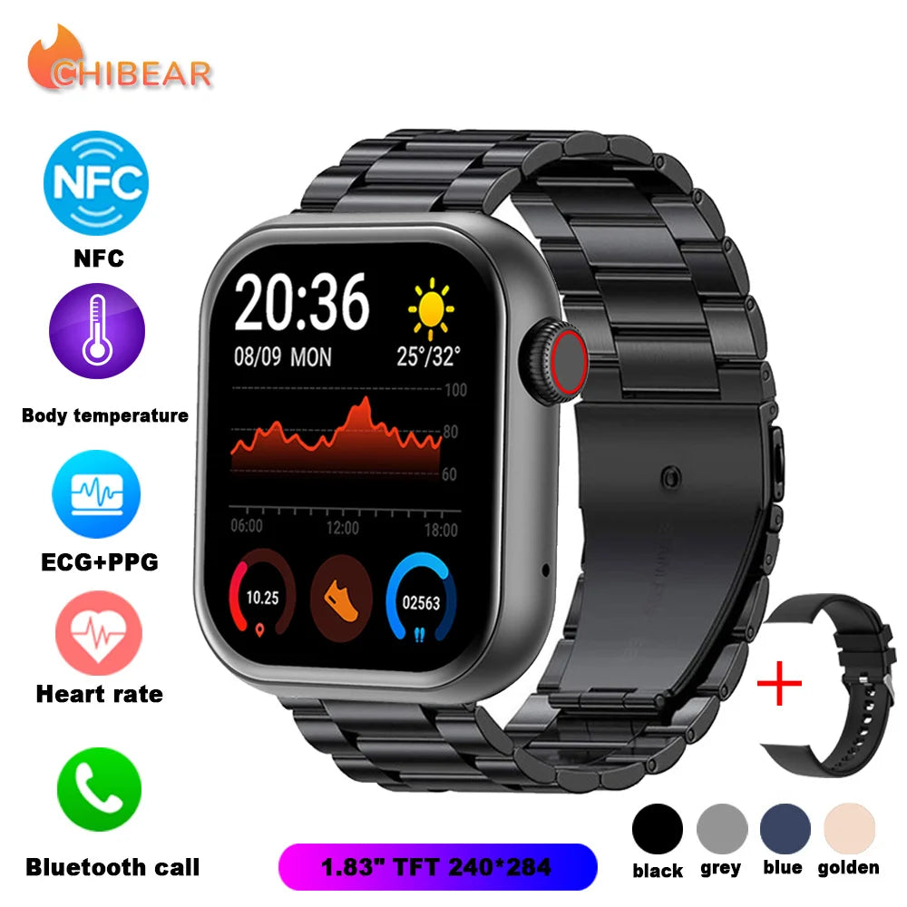 Smart NFC Bluetooth Watch 2023 for Men - 1.81" AMOLED Display