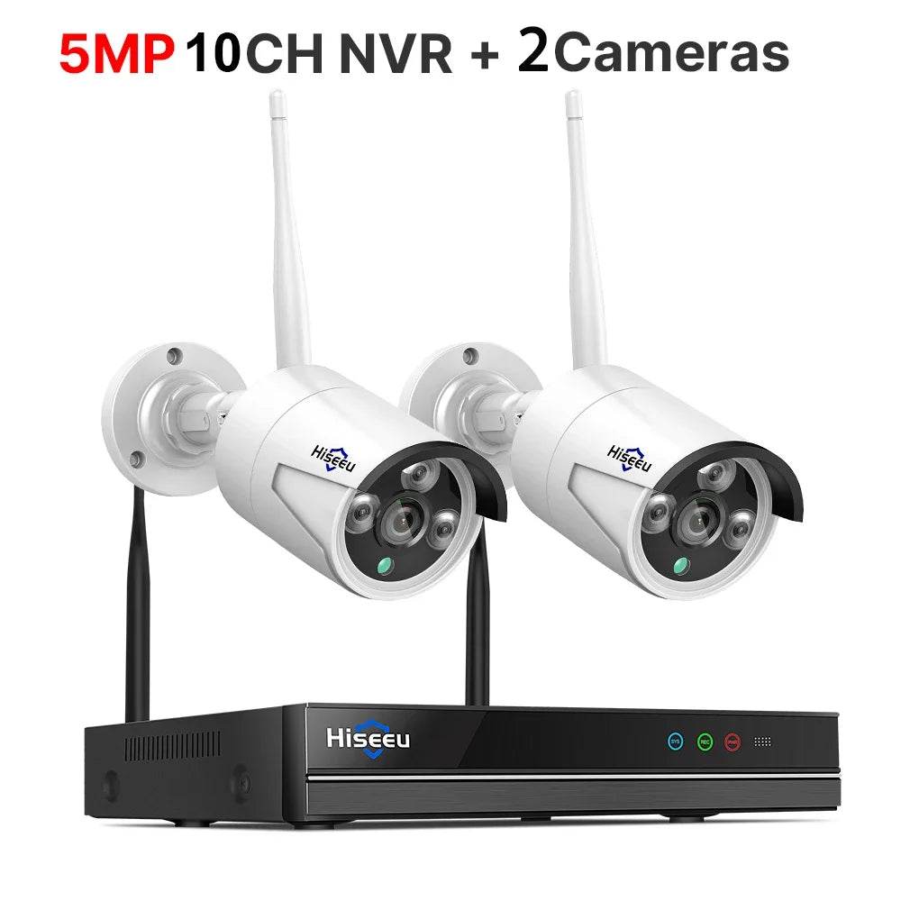 Sistem de Securitate Hiseeu 5MP WiFi cu Cameră Bullet - Venduqo