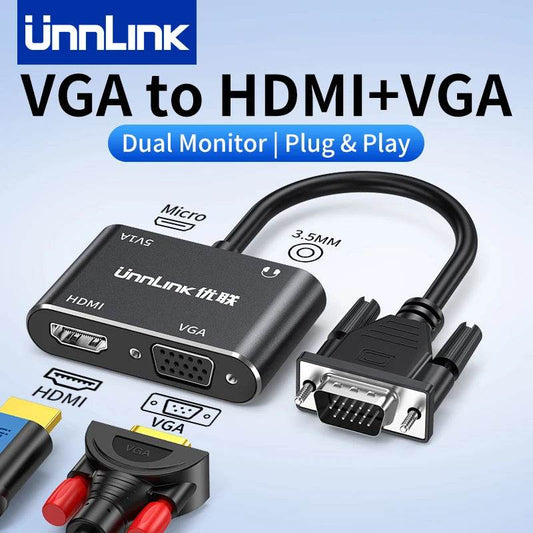 Unnlink HD 1080P VGA to HDMI Converter