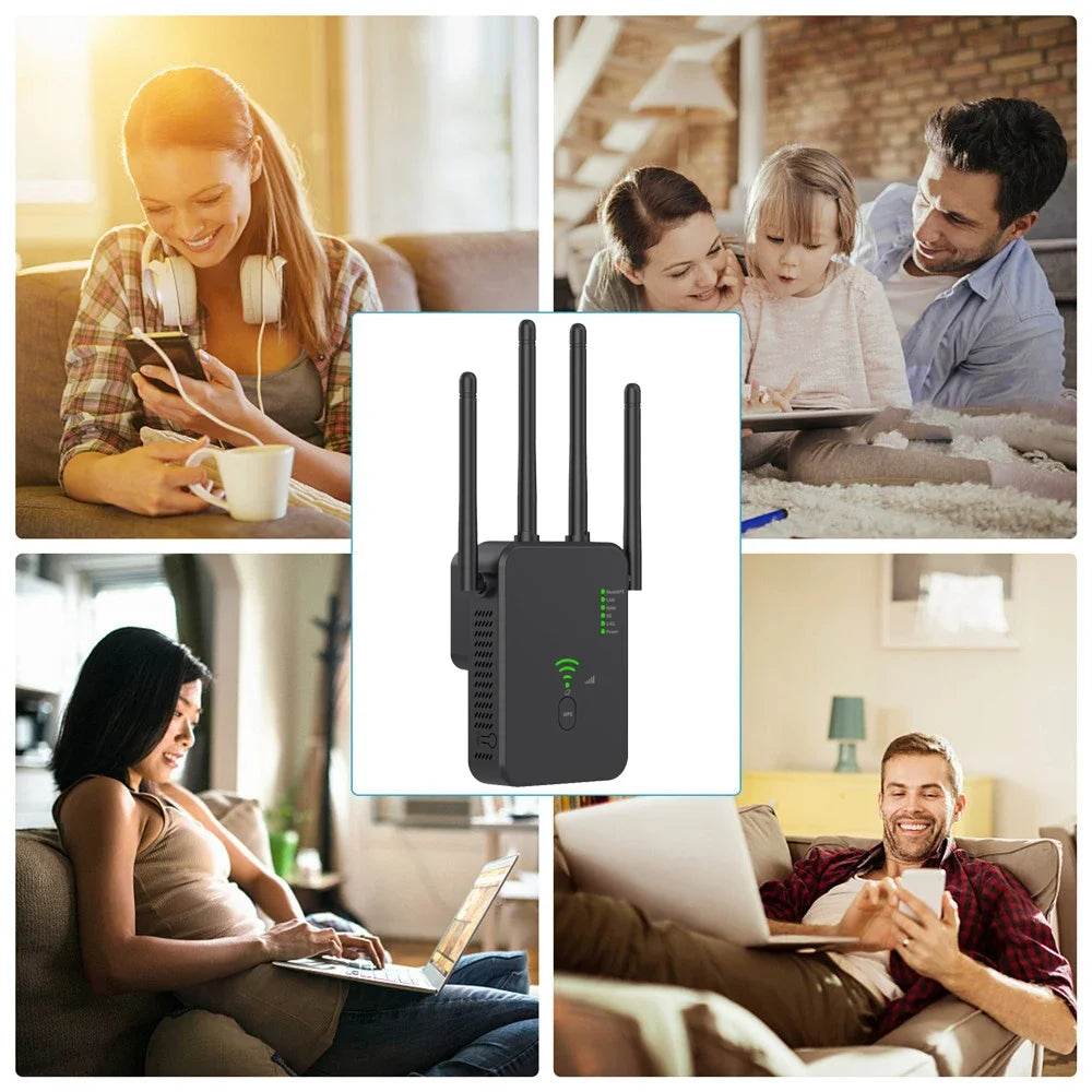 Router Wireless Repeater 1200Mbps Dual-Band WiFi Extender - Venduqo