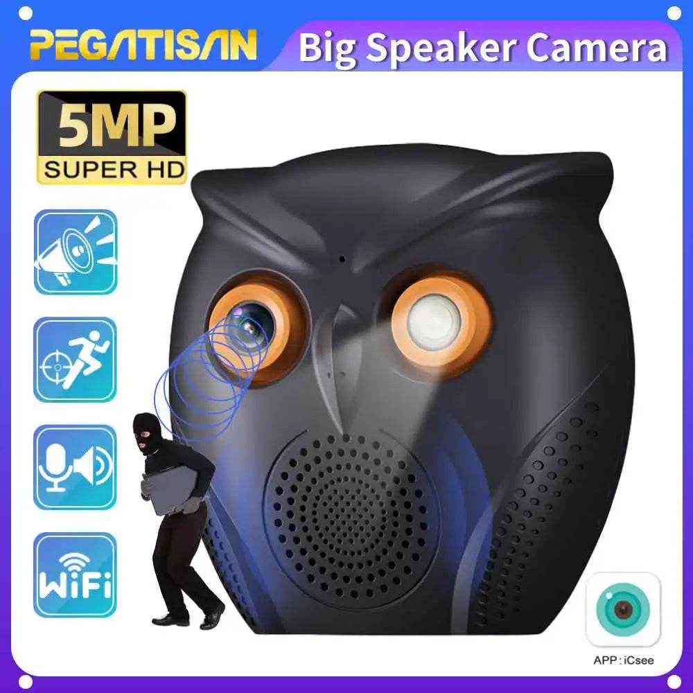 2K 5MP WiFi Owl Camera for Baby and Home Monitoring