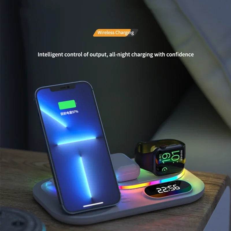 Încărcător Wireless 4 în 1 pentru iPhone și Apple Watch - Venduqo