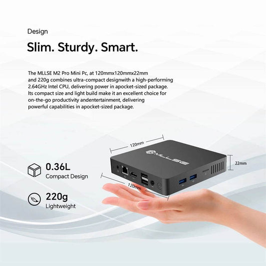 Mini PC MLLSE M2 Pro cu Intel J3710, 8GB RAM, 256GB SSD - Venduqo