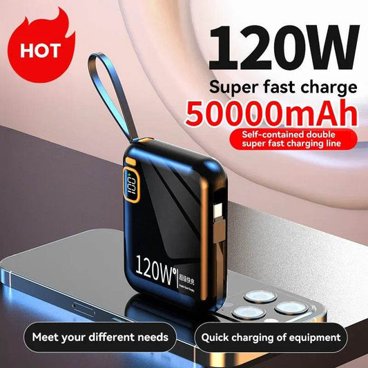 Mini Power Bank 50000mAh PD120W - Fast Charging Portable