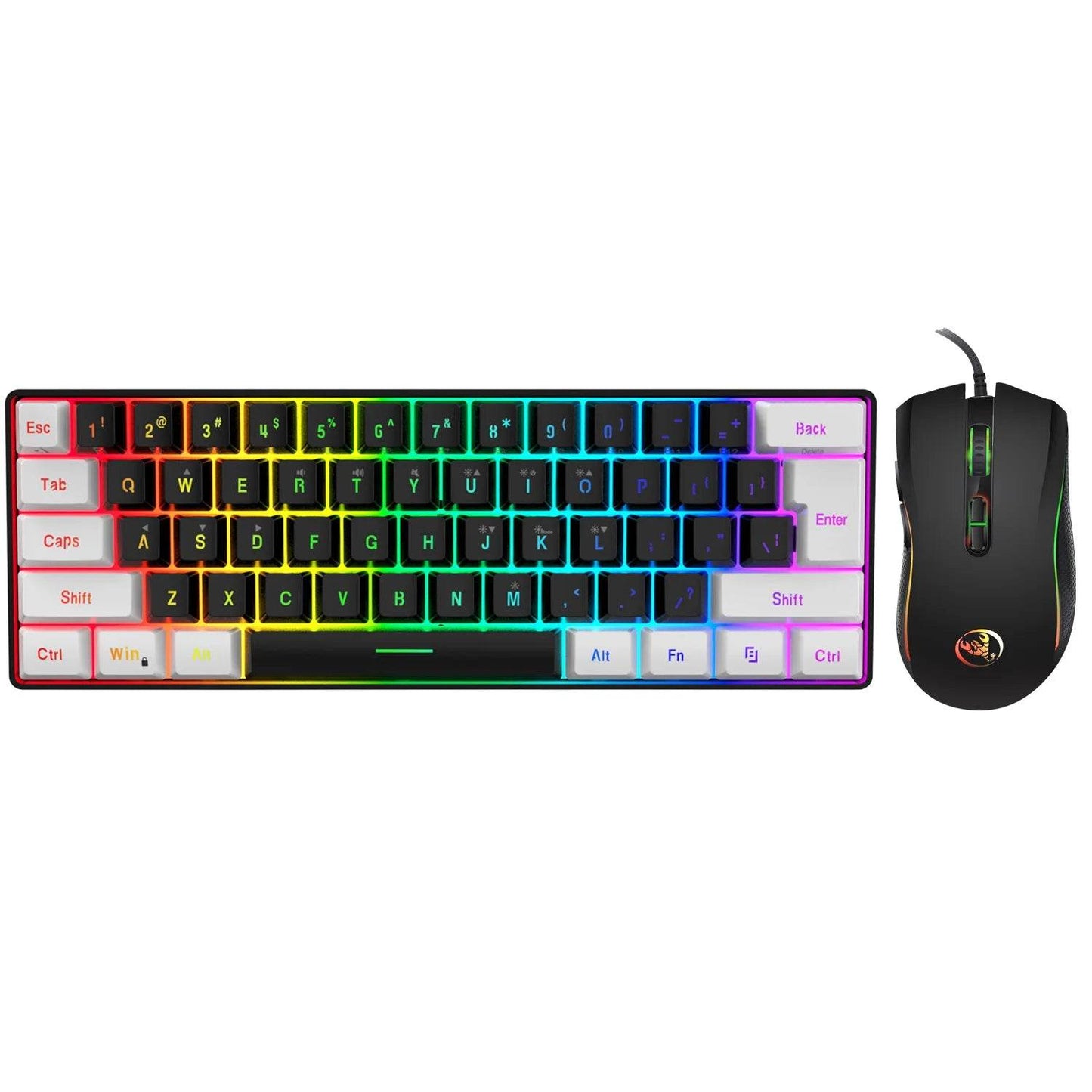Set de Birou Gaming: Tastatură și Mouse RGB cu Cablu - Venduqo