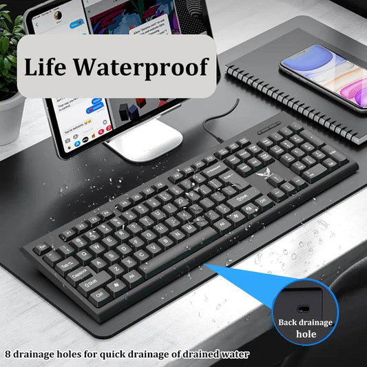 Keyboard USB Wired Ergonomic 104 Taste pentru Laptop si PC - Venduqo