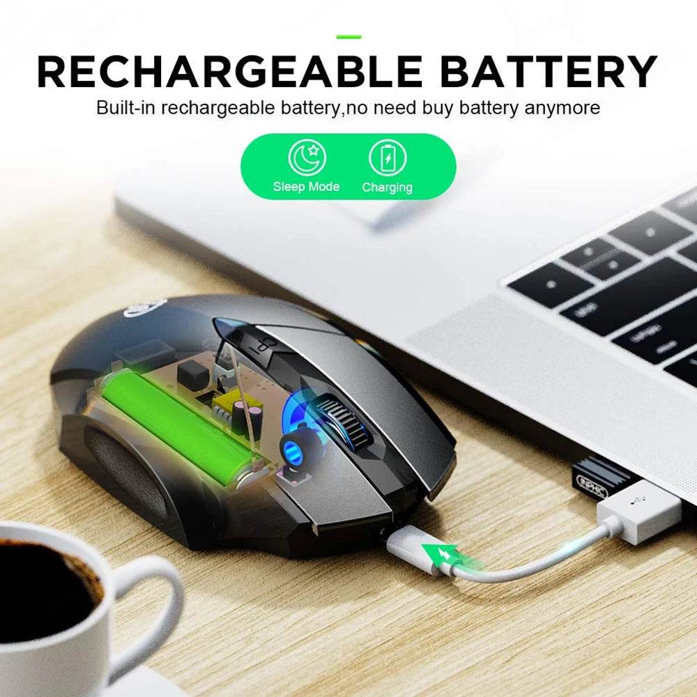 Mouse Wireless Reîncărcabil Bluetooth 2.4G PM6 - Venduqo