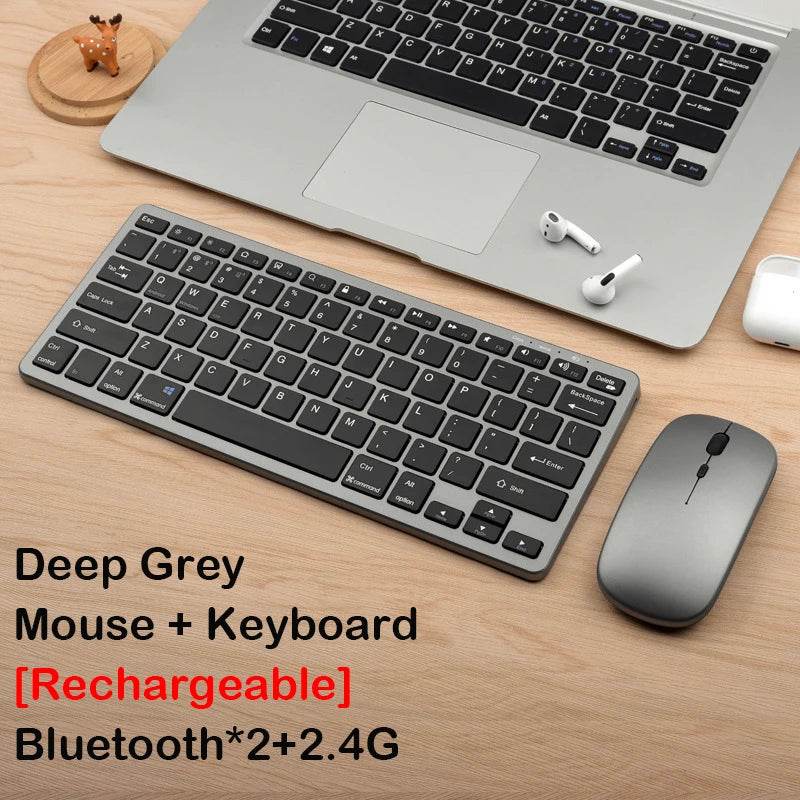 Set Tastatură și Mouse Wireless Bluetooth 2.4G Reîncărcabil - Venduqo