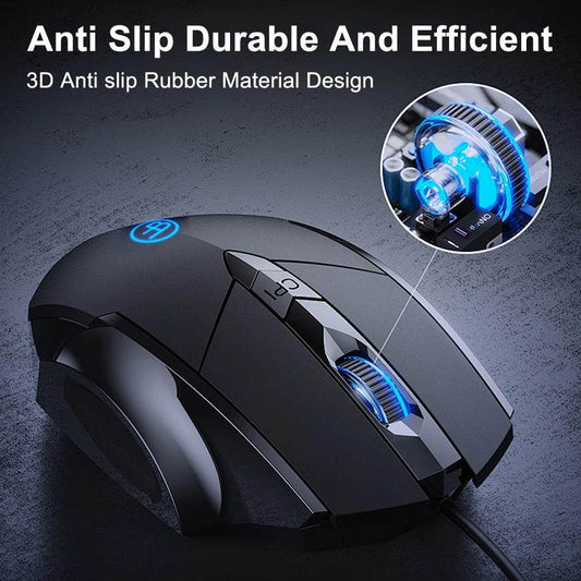 Mouse USB Cablat 7200DPI Ergonomic cu 6 Butoane - Venduqo