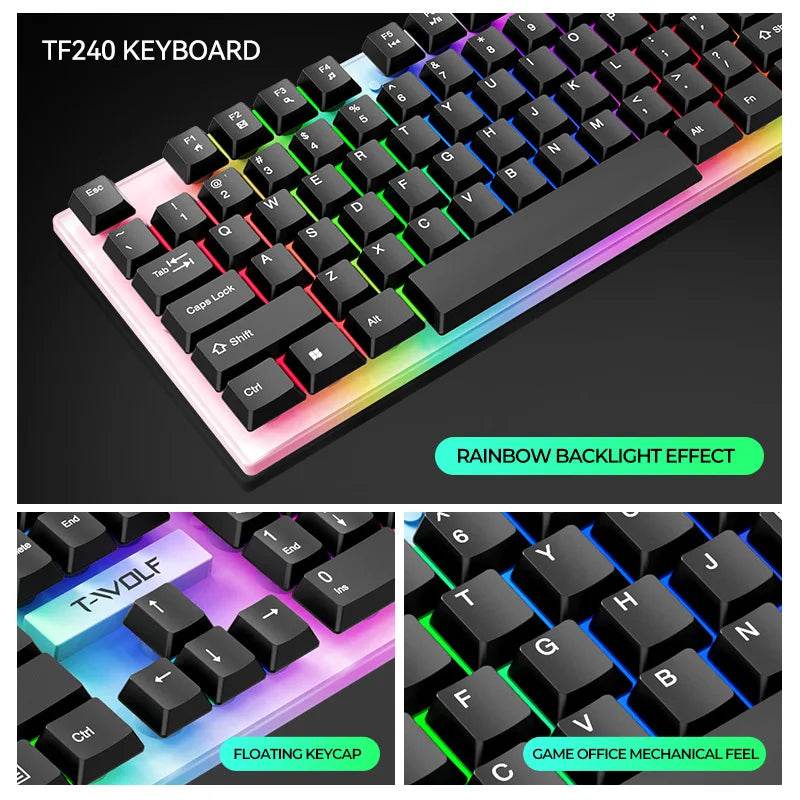 Set Tastatură și Mouse Cablat COcomice - Venduqo