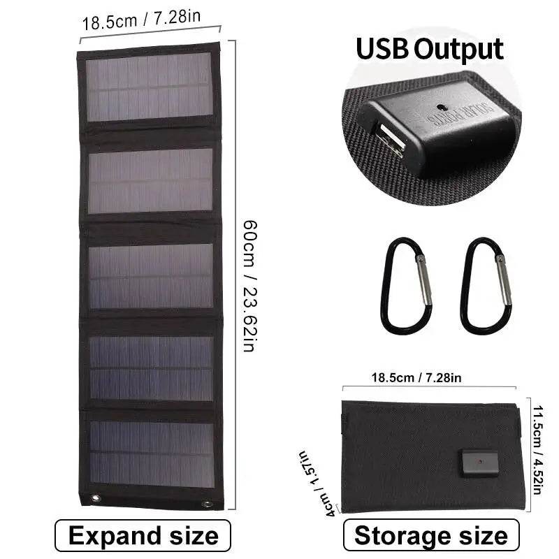 Panou Solar Portabil 5V 12W cu Ieșire USB pentru Încărcare Telefoane - Venduqo