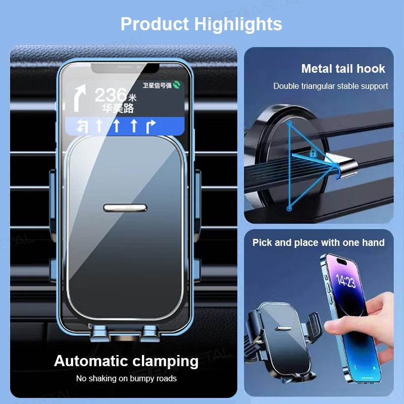 SEAMETAL Suport telefon auto cu clipsa pentru ventilatie - Venduqo