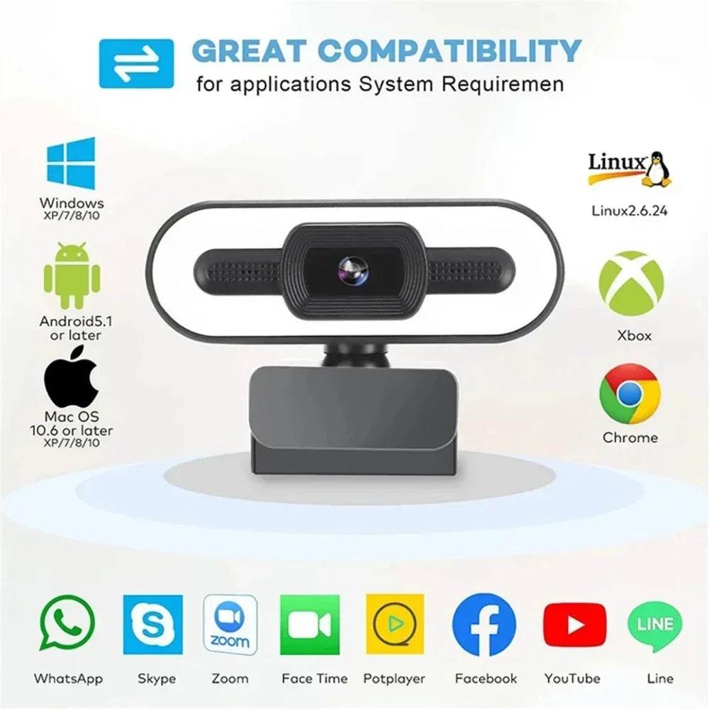 Webcam 4K Full HD cu Autofocus pentru PC și Laptop - Venduqo