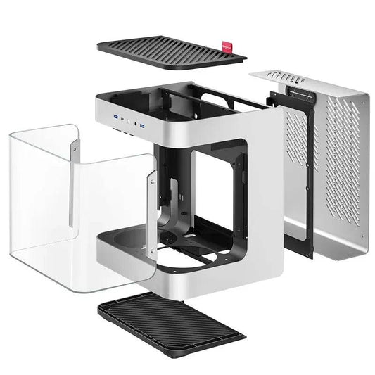 Carcasa Mini Gaming PC Alb ITX din Aluminiu 0.7mm - Venduqo