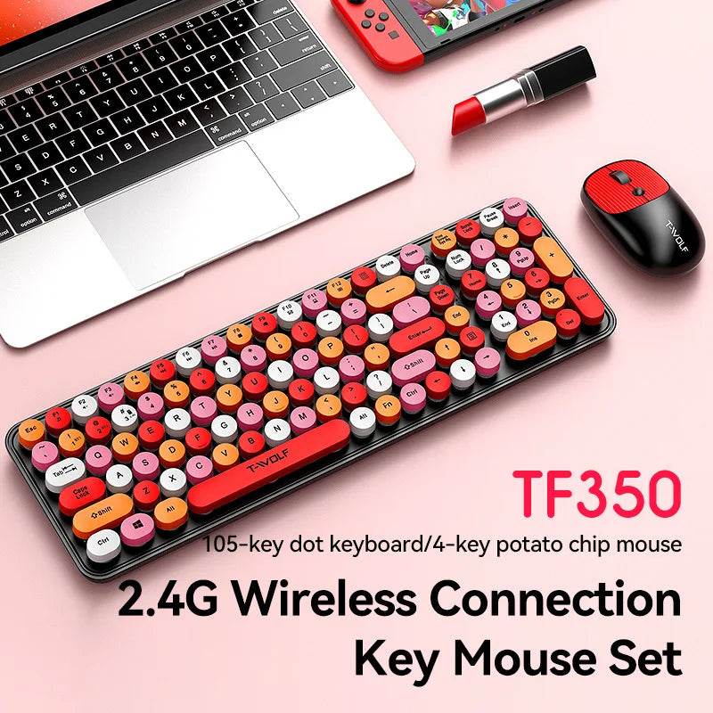 Set Tastatură și Mouse Wireless TF350 USB - Venduqo