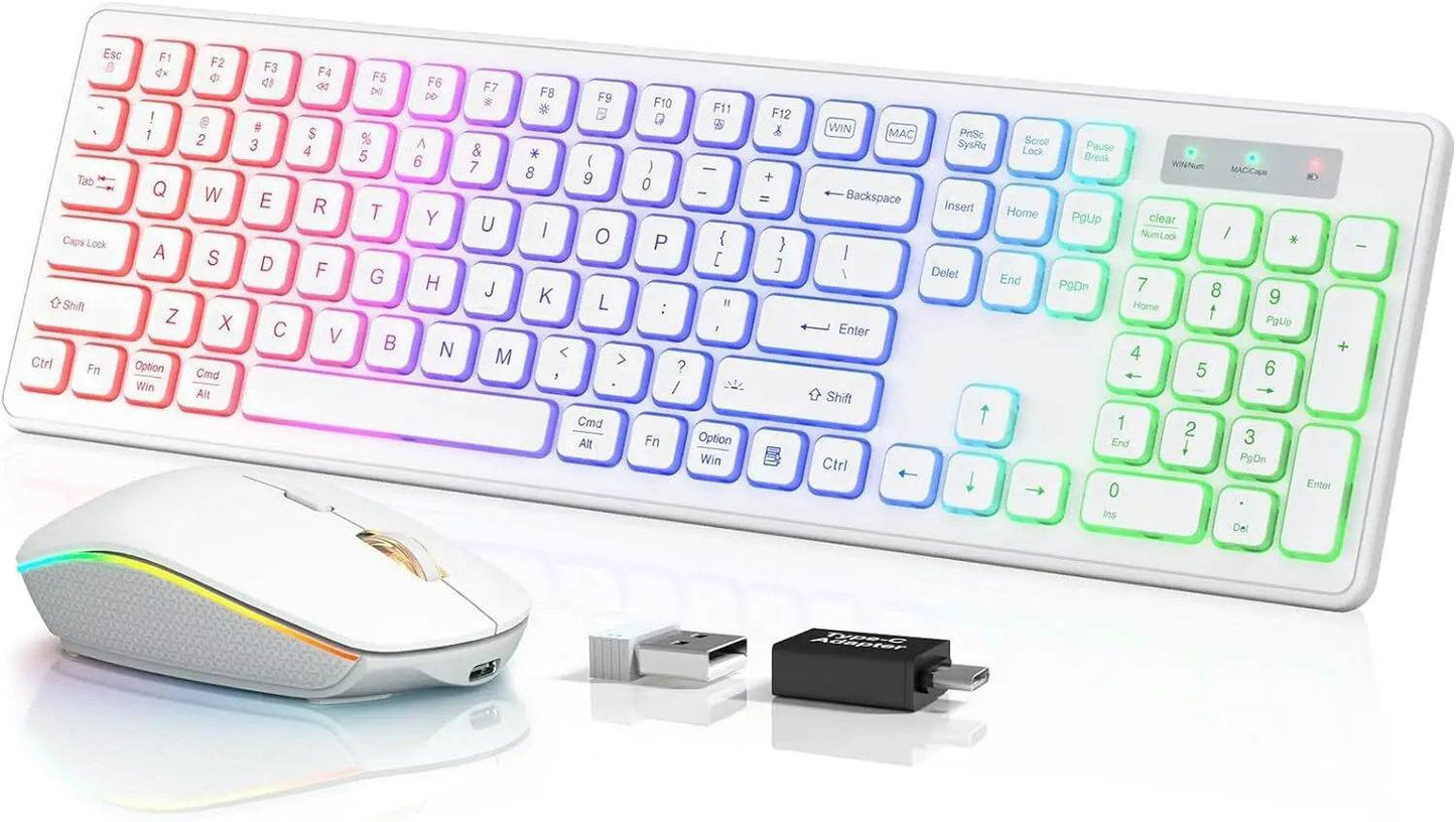 Combo Tastatură și Mouse Wireless Iluminat - Venduqo