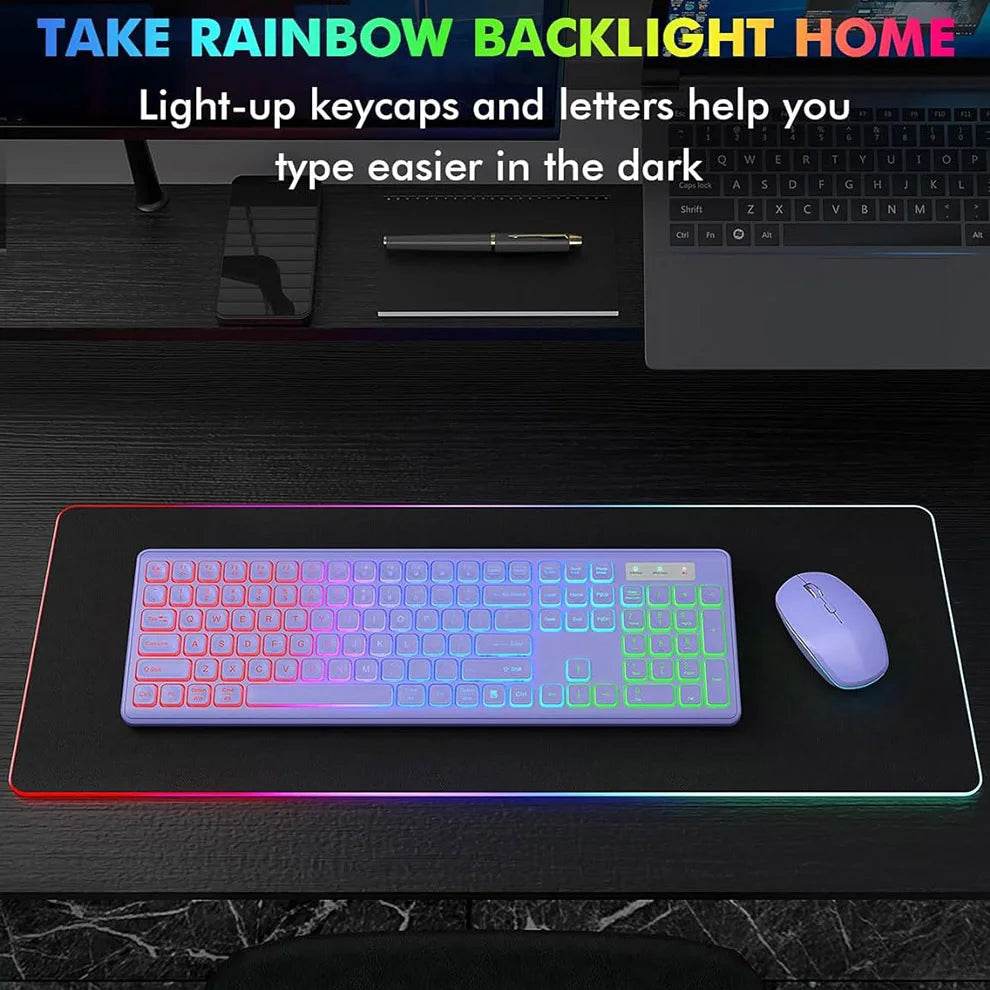 Combo Tastatură și Mouse Wireless Iluminat - Venduqo