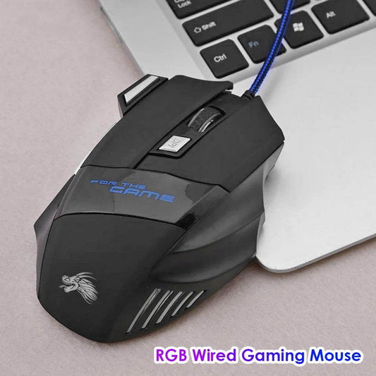 Mouse de Gaming Wired cu Iluminare 7 Culori 5500 DPI - Venduqo