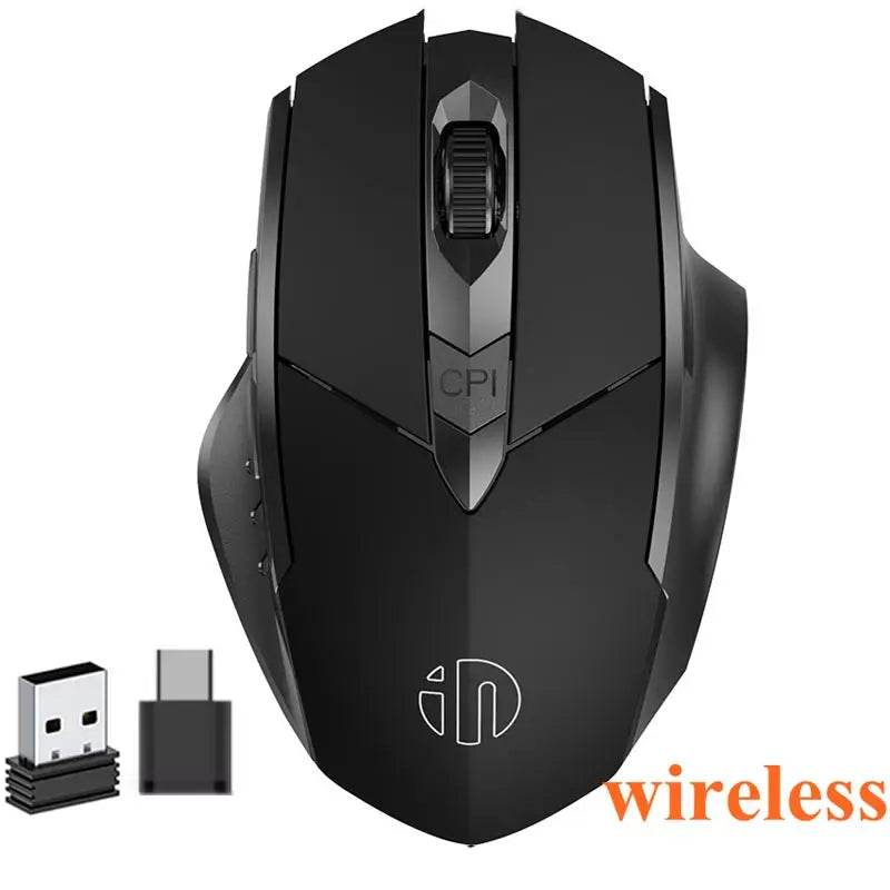 Mouse Wireless Ergonomic 2.4G USB & Type-C Reîncărcabil - Venduqo