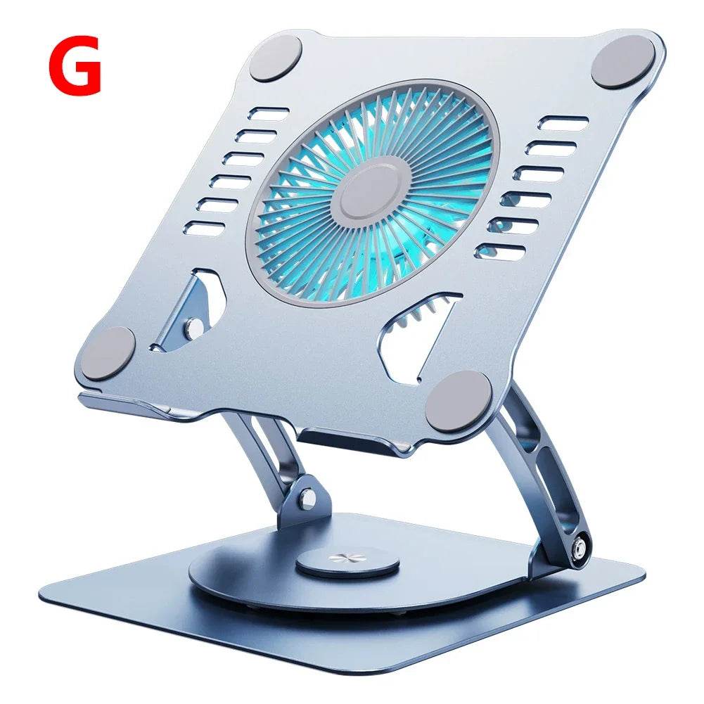 Suport metalic pliabil pentru laptop cu ventilatoare de răcire - Venduqo