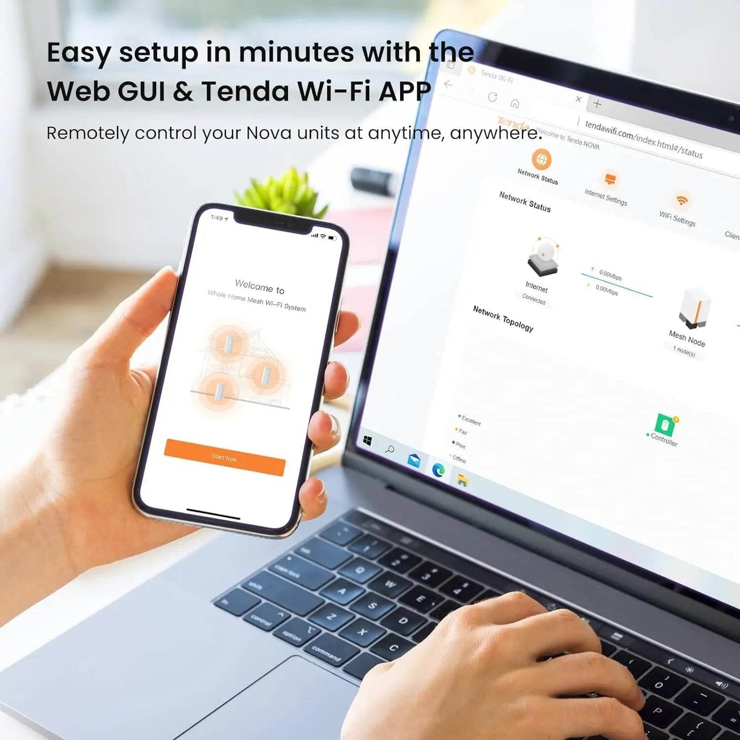 Tenda AX3000 WiFi 6 Mesh System EM/MX12 Routers Wireless - Venduqo