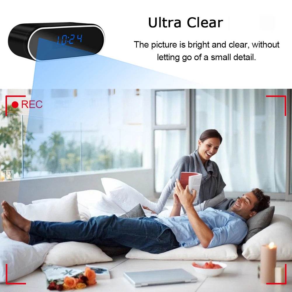 Ceas Mini Camera Wireless 1080P cu Supraveghere Nocturnă IR - Venduqo