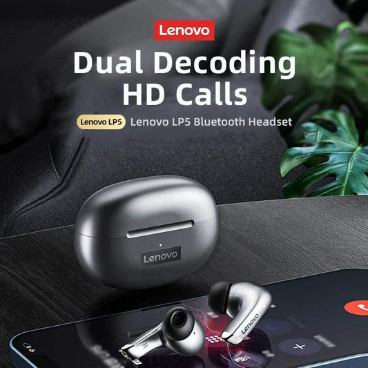 Căști Lenovo LP5 Wireless Bluetooth - Încărcare Rapidă - Venduqo