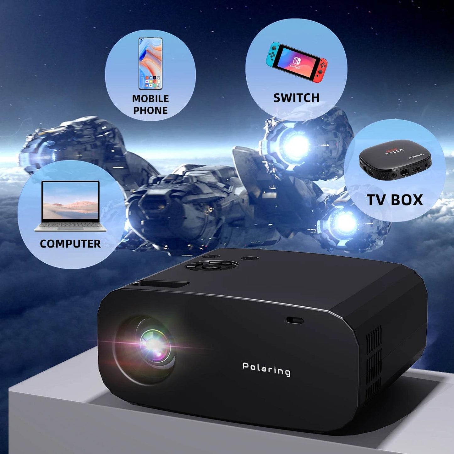 Proiector Android Polaring P7 Pro 1080P 4K - Venduqo