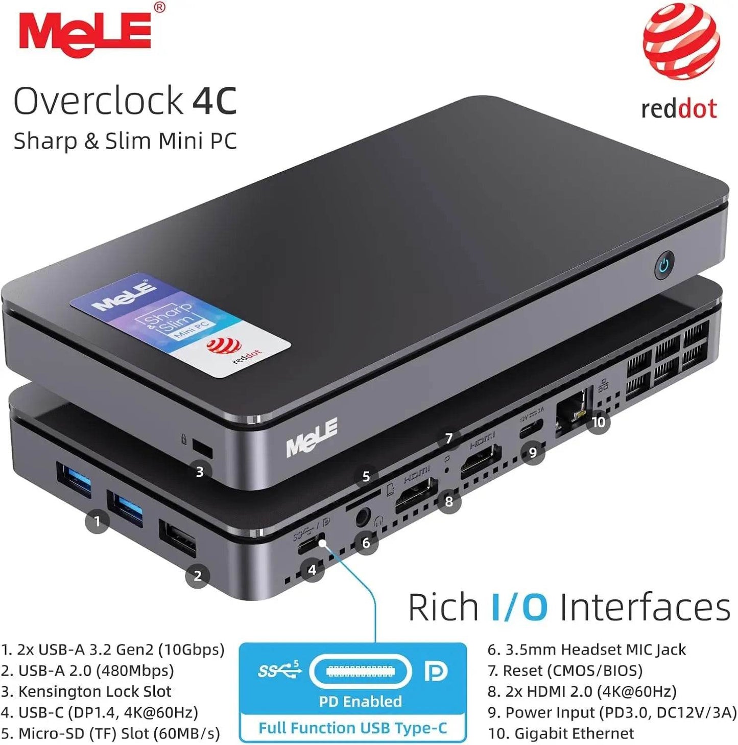 MeLE Slim Mini PC N100 – 16GB RAM, 512GB SSD, Windows 11 - Venduqo