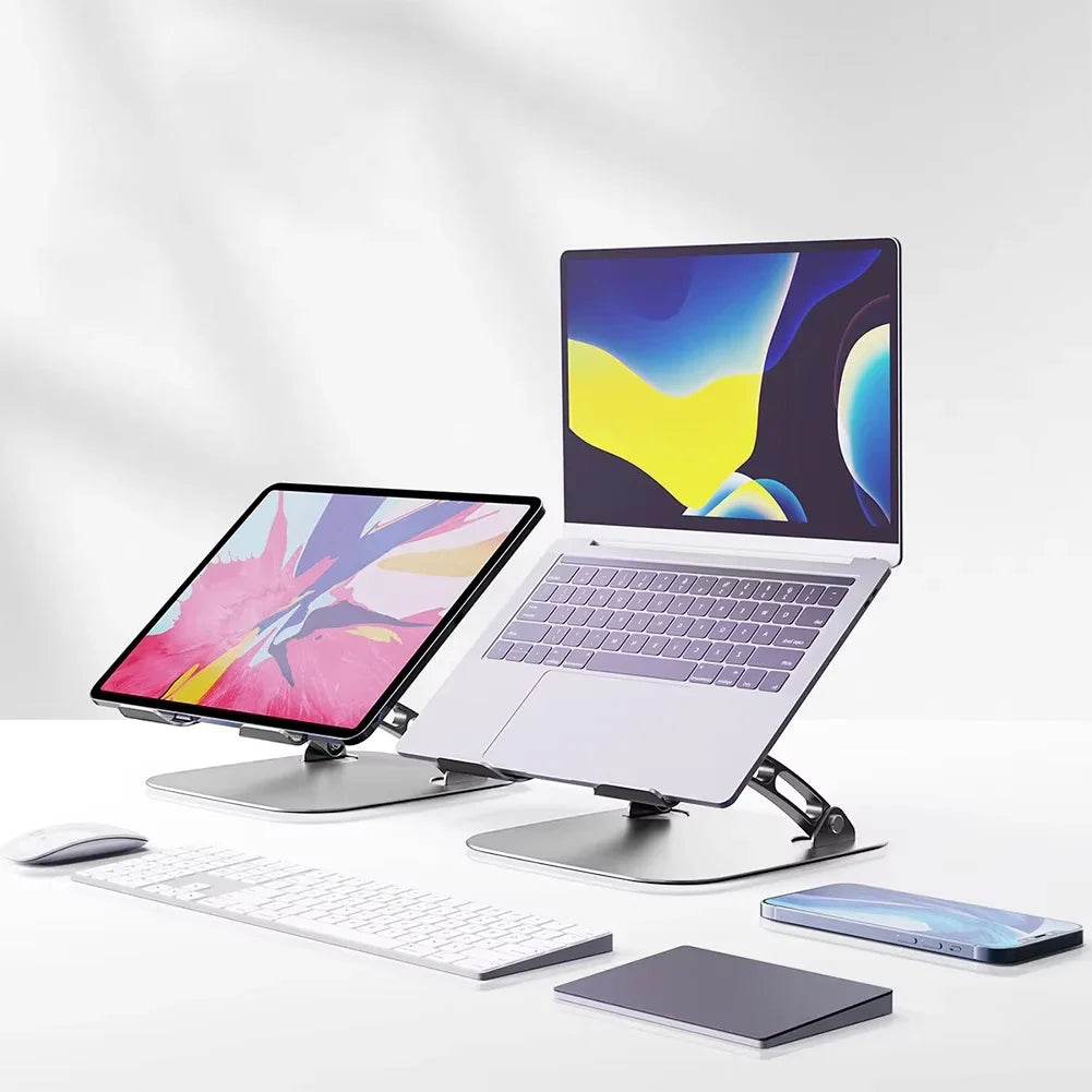 Suport metalic pliabil pentru laptop cu ventilatoare de răcire - Venduqo