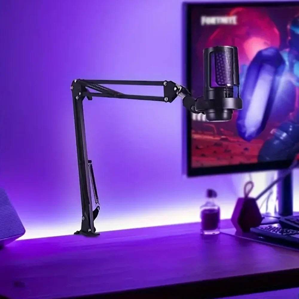 Microfon USB Condensator RGB pentru Gaming si Inregistrari - Venduqo