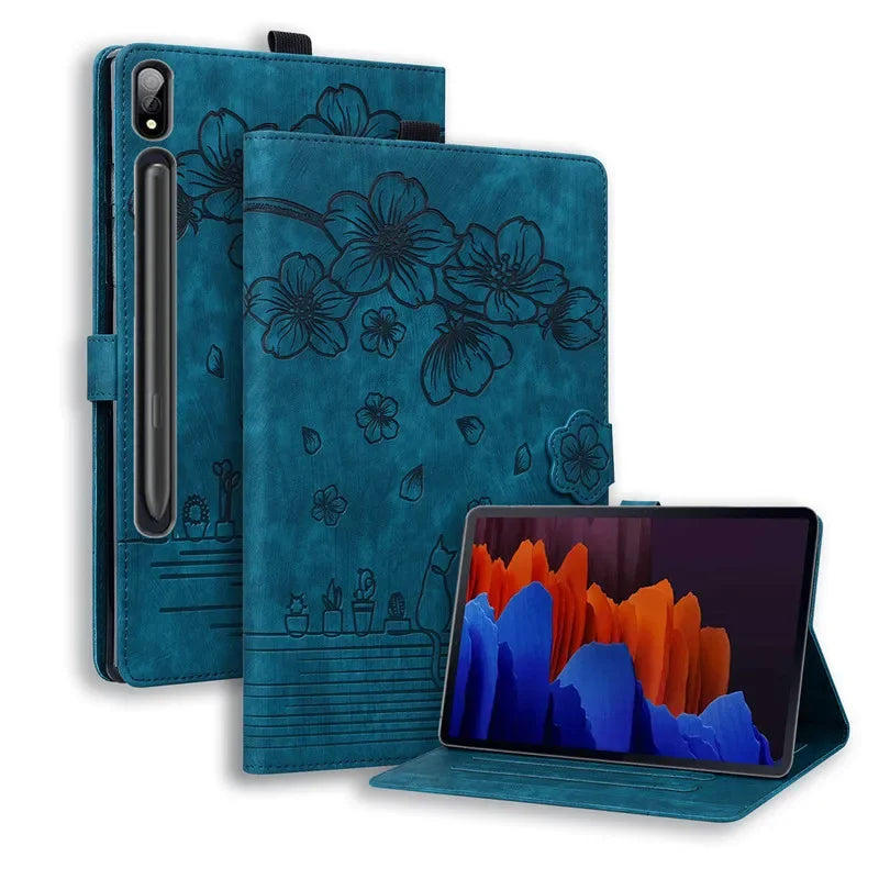 Samsung Galaxy Tab S9 FE 10.9" 3D Flower Cat Case