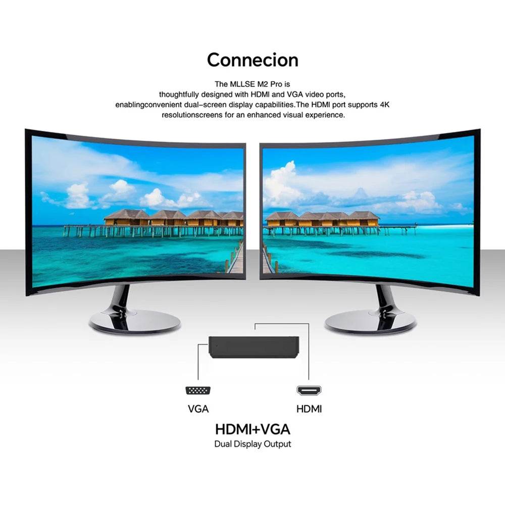 Mini PC MLLSE M2 Pro cu Intel J3710, 8GB RAM, 256GB SSD - Venduqo