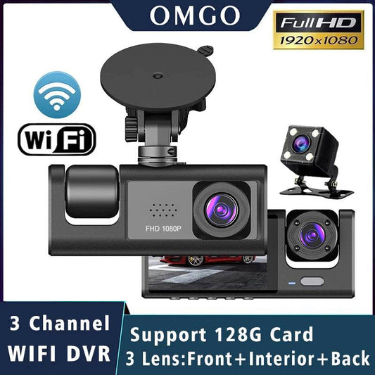 Mini Auto Camera DVR WiFi 3 Channel FHD 1080P