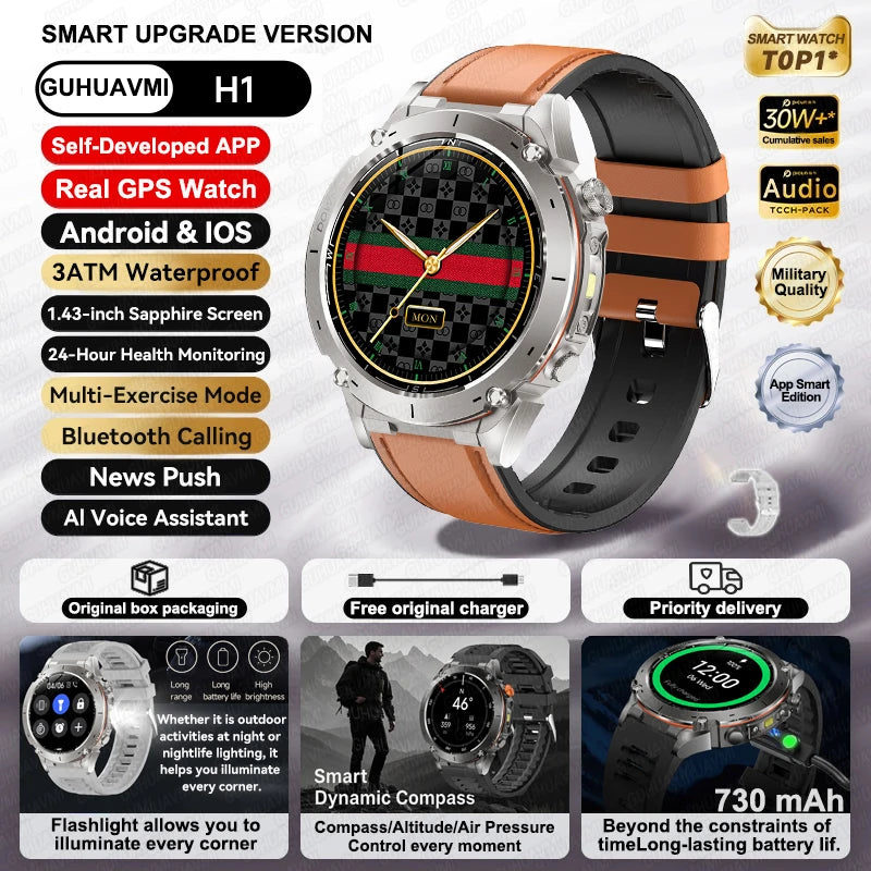 GPS Smartwatch for Adventurers - 1.43" AMOLED Waterproof