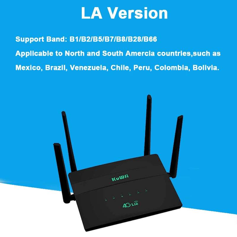 Router 4G LTE KuWFi Dual Band WiFi 750Mbps - Venduqo