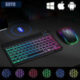 10-Inch Bluetooth RGB Mini Keyboard with Wireless Mouse