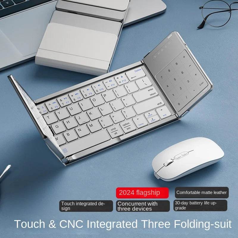 Set Tastatură Portabilă Wireless cu Touchpad pentru Mobil și Tabletă - Venduqo