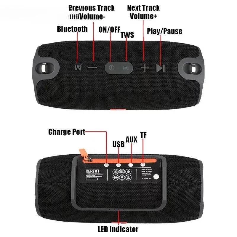 Boxă Bluetooth TWS 40W - Portabilă, Waterproof, Subwoofer - Venduqo