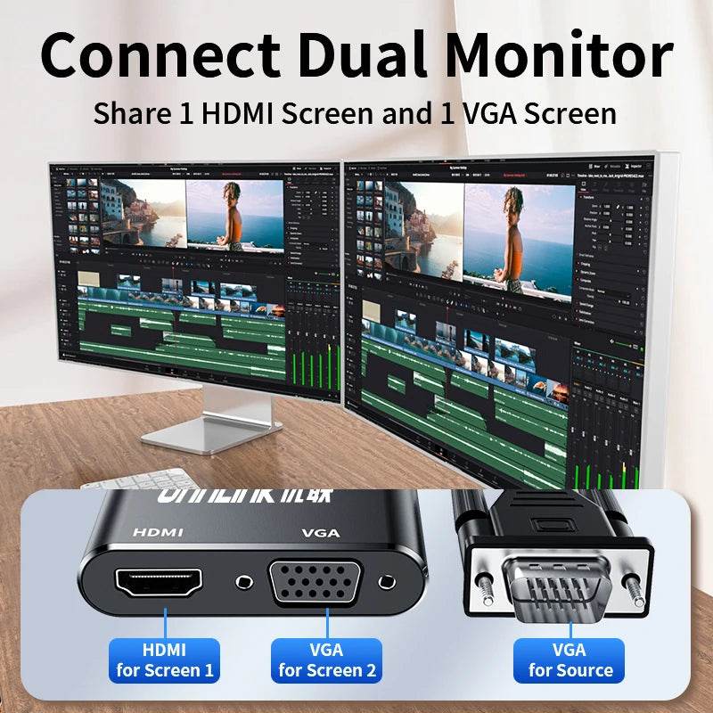 Unnlink HD 1080P VGA la HDMI Converter - Venduqo