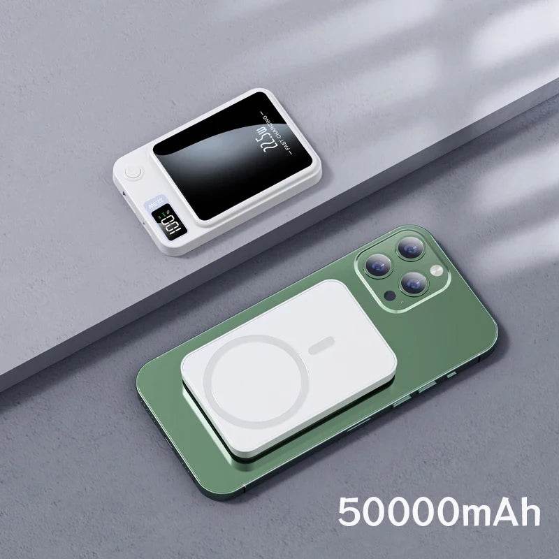 Bancă de alimentare wireless rapidă portabilă 50000mAh pentru iPhone 12/13/14 Pro Max - Venduqo