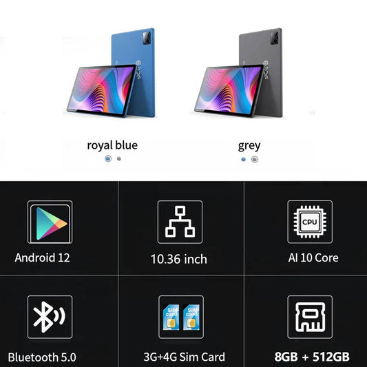 Tablet Global 10.36 Inch cu 8GB RAM și 512GB ROM - Venduqo