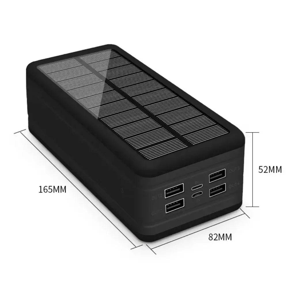 Baterie Externă Solară 300000mAh cu 4 Porturi USB - Venduqo